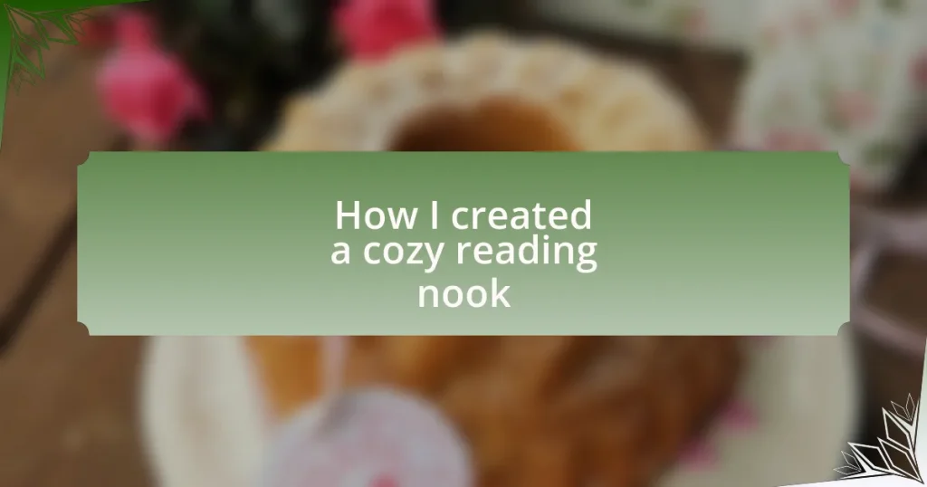 How I created a cozy reading nook