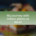 My journey with indoor plants as decor